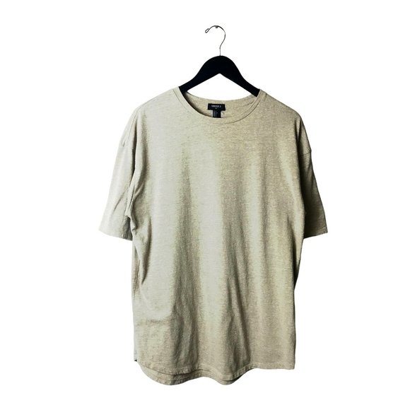 Forever 21 T Shirt Adult Gray Large L Modern Plain Minimal Tee Cotton Solid - Picture 1 of 10